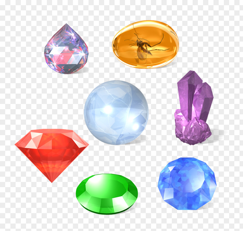 Collection Of Colored Gemstones Gemstone Ruby Icon PNG