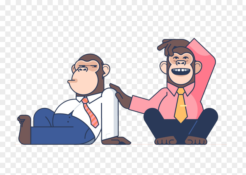 Dress Up Monkeys Illustration PNG