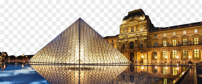 Louvre Temple Musxe9e Du Pyramid Museum Wallpaper PNG