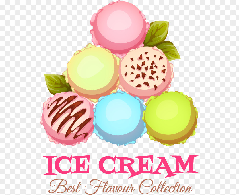 Cute Ice Cream Vector Elements Cone Illustration PNG