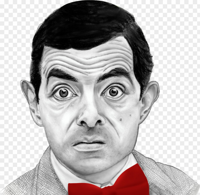 Mr. Bean Rowan Atkinson Drawing Portrait Sketch PNG