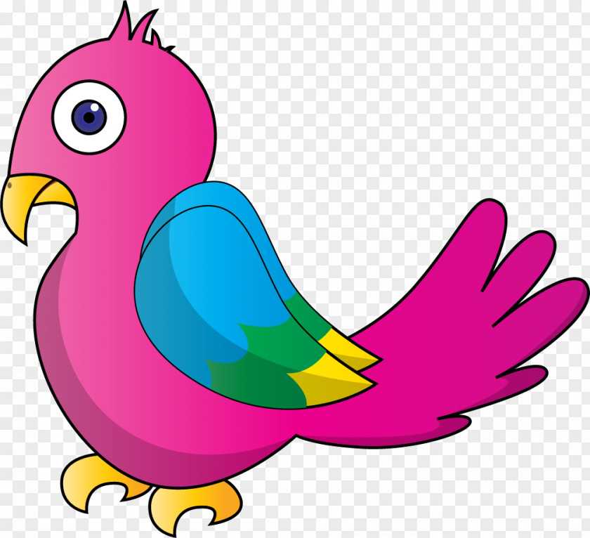 Red Cartoon Bird Parrot Clip Art PNG