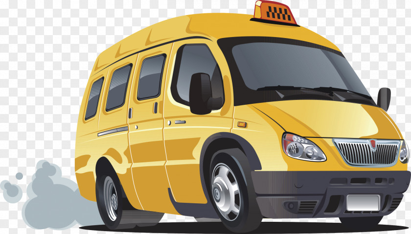 School Bus Taxi Van Clip Art PNG