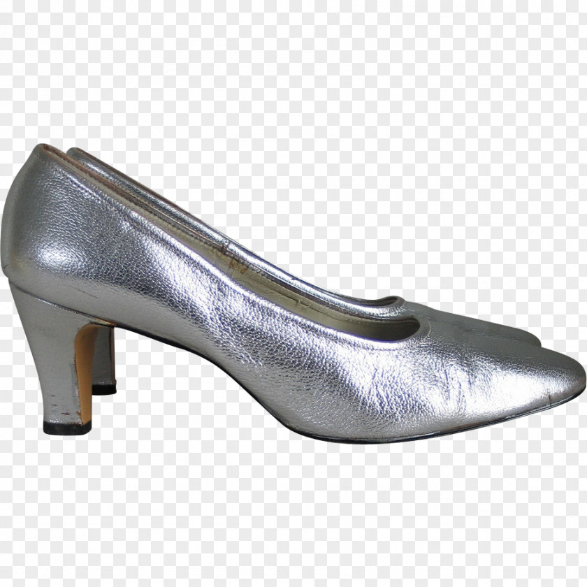 Silver Thick Heel Shoes For Women Product Design Shoe Metal PNG