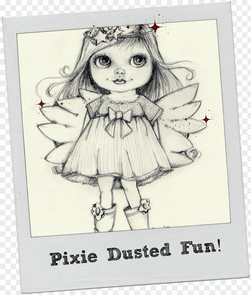 Pixie Dust Pop Art Poster Sketch PNG