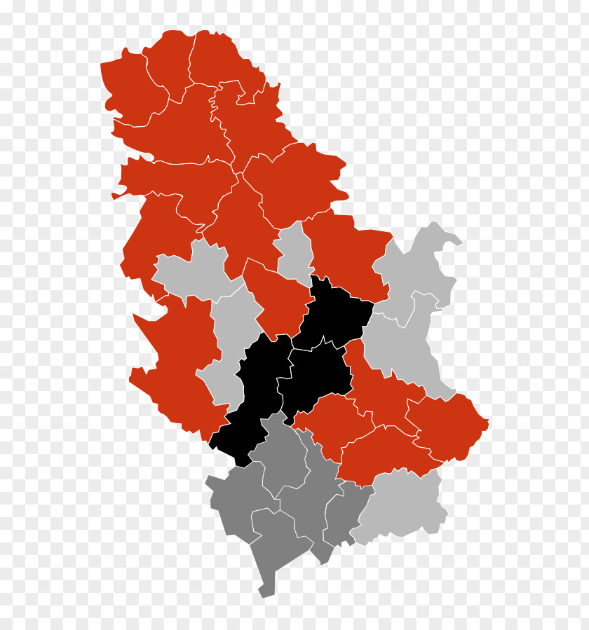 Map Serbian Parliamentary Election, 2016 PNG