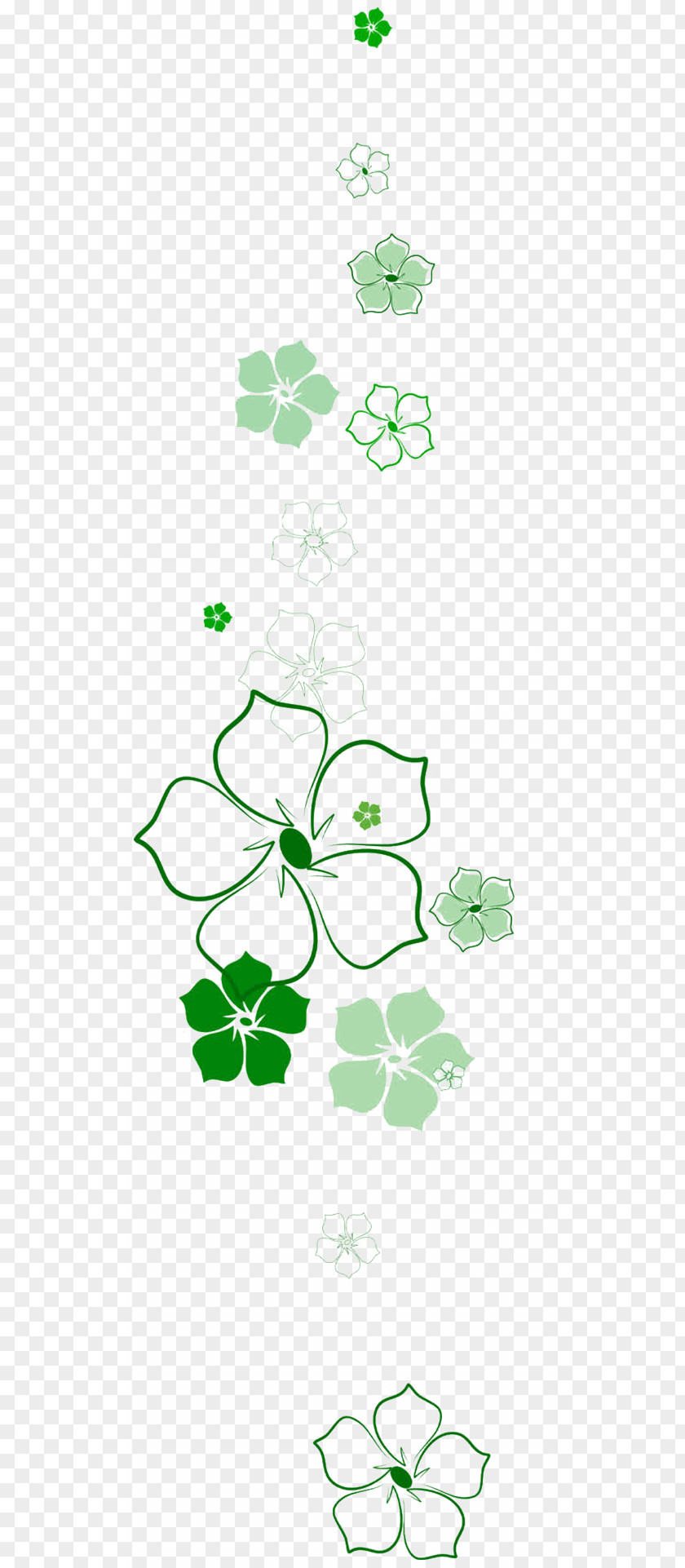Small Floral Background Green PNG