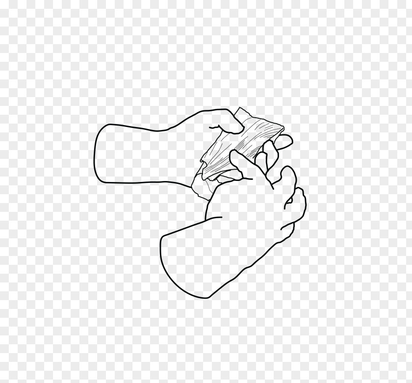 Tamal Thumb Line Art Joint Sketch PNG