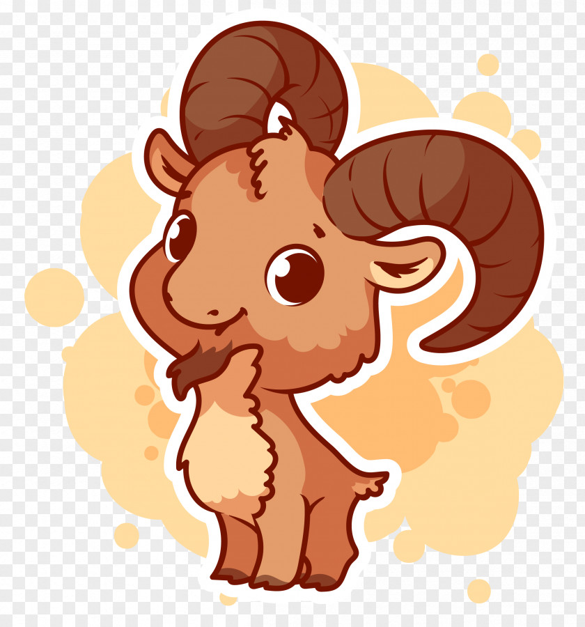 Vector Goat Material Alpine Ibex Cartoon Illustration PNG