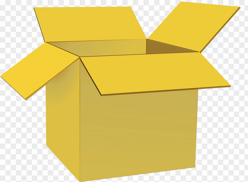 Paper Product Shipping Box Watercolor PNG