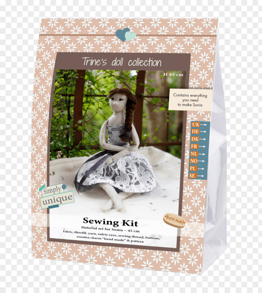 Sewing Kit Doll Felt Feutrine Pattern PNG