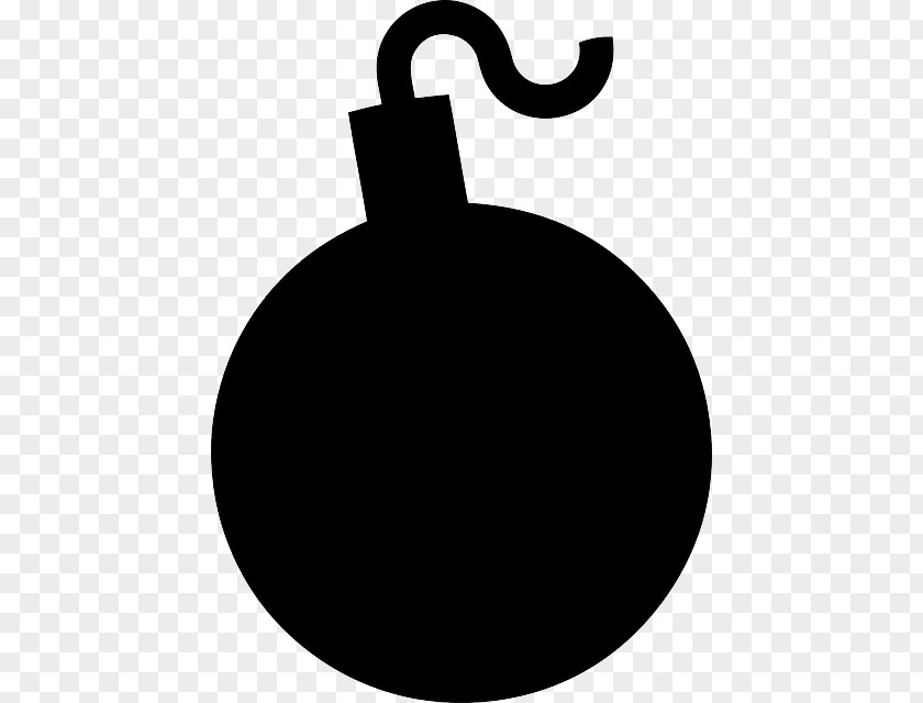 White And Black Silhouette Bomb Clip Art PNG