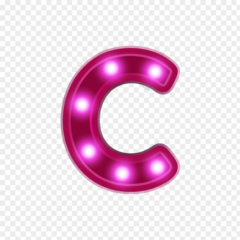 Red Neon Alphabet C Letter Lighting PNG