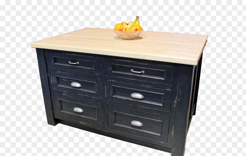 Table Drawer Kitchen Furniture Butcher Block PNG