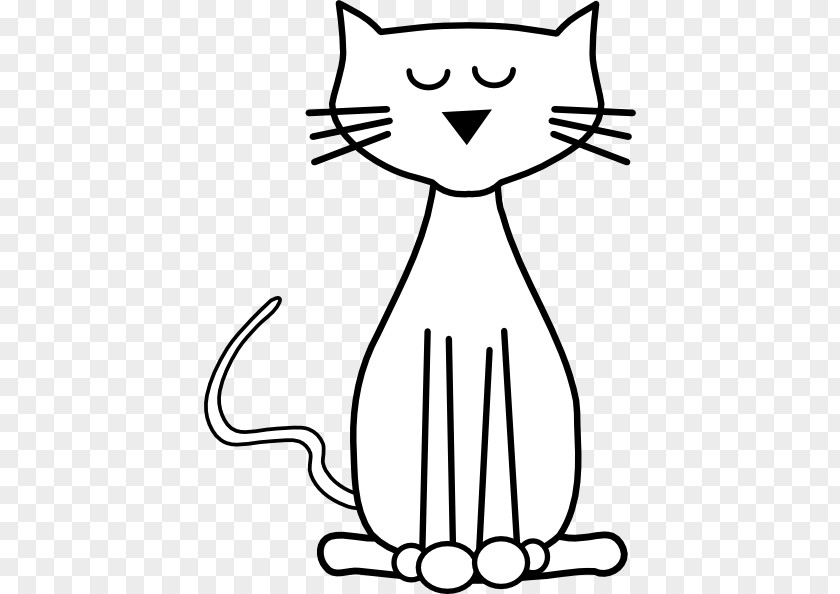 Cat Outline Line Art Clip PNG