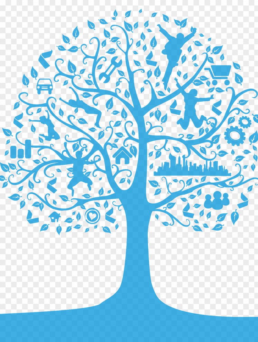 Blue Trees Tree PNG