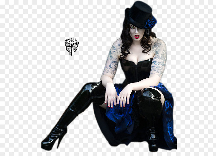 Woman Goth Subculture Punk Fashion Image PNG