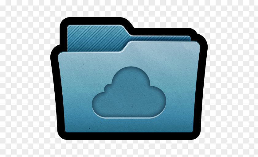 Folder Cloud Aqua Electric Blue PNG