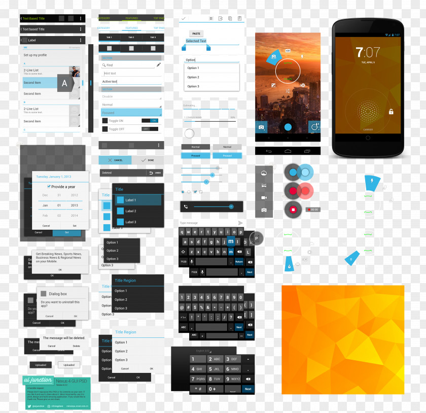 Phone Software APP Android Graphical User Interface Mobile App Template PNG