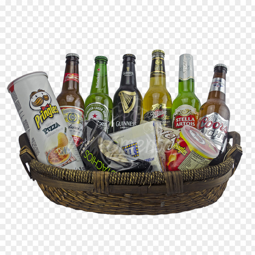 Beer Bottle Food Gift Baskets Glass Hamper PNG