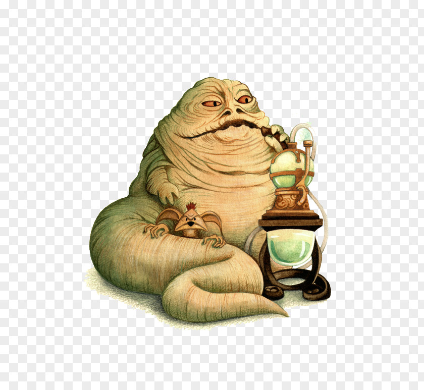 Old Painted Frogs And Puppies Jabba The Hutt R2-D2 Admiral Ackbar Illustration PNG