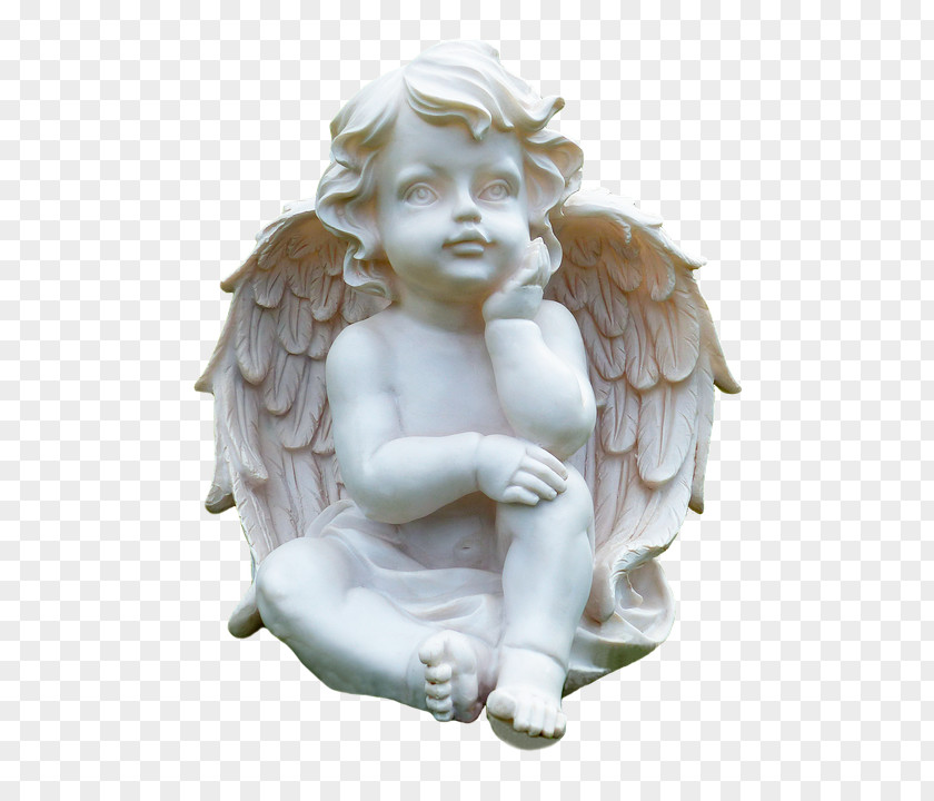 Angel Cherub Statue Stone Sculpture PNG