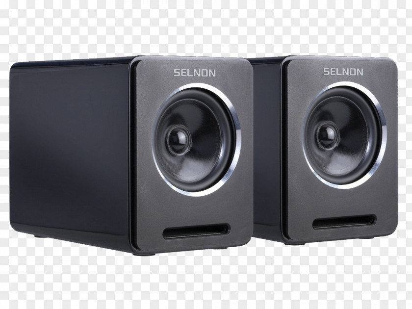 Atmospheric Black Speaker Computer Speakers Subwoofer Loudspeaker Studio Monitor PNG