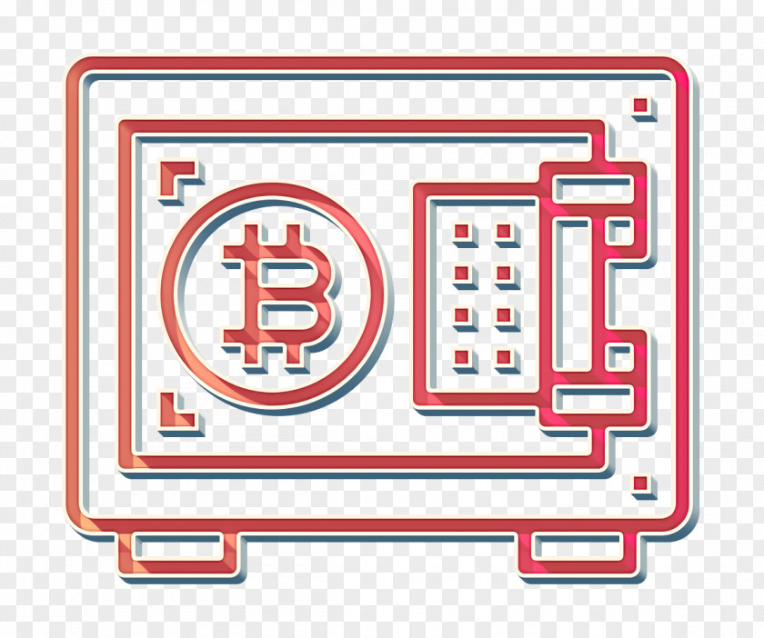 Bitcoin Icon Safe Box Vault PNG