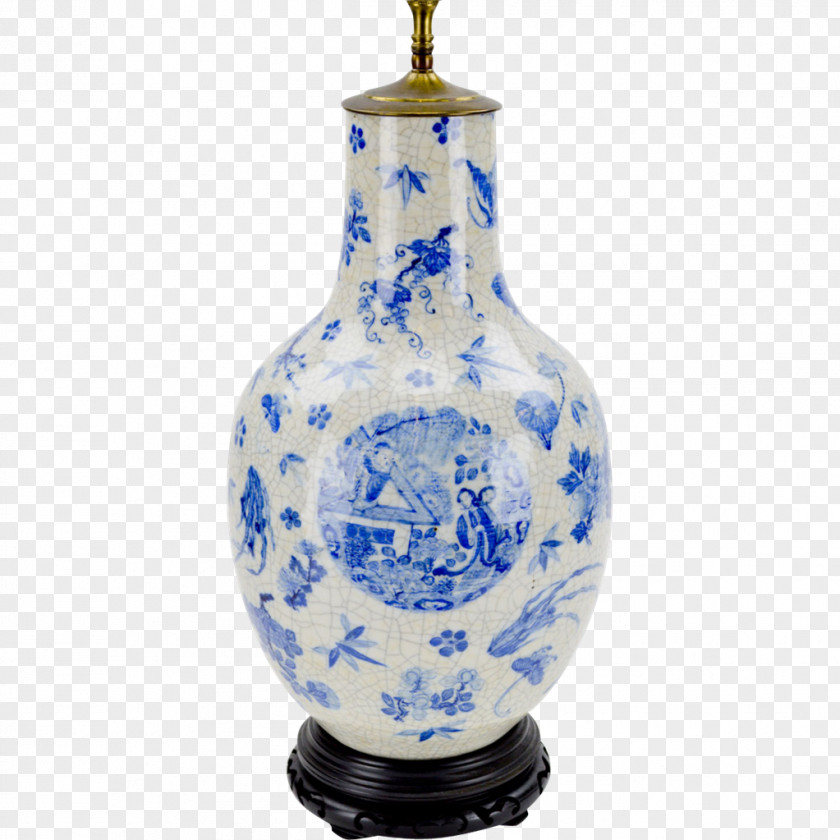 Vase Blue And White Pottery Ceramic Cobalt Glass PNG