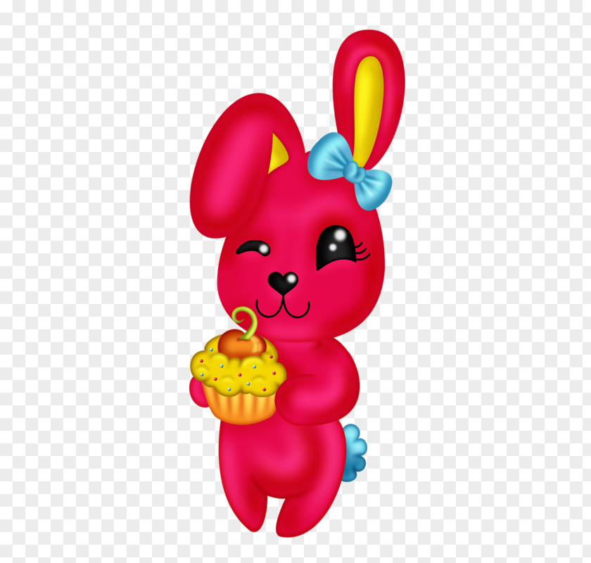 Cute Bunny Easter Rabbit Cartoon Illustration PNG