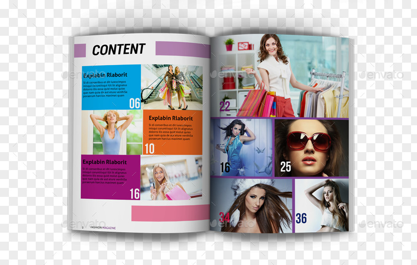 Design Magazine Fashion Template Brochure PNG