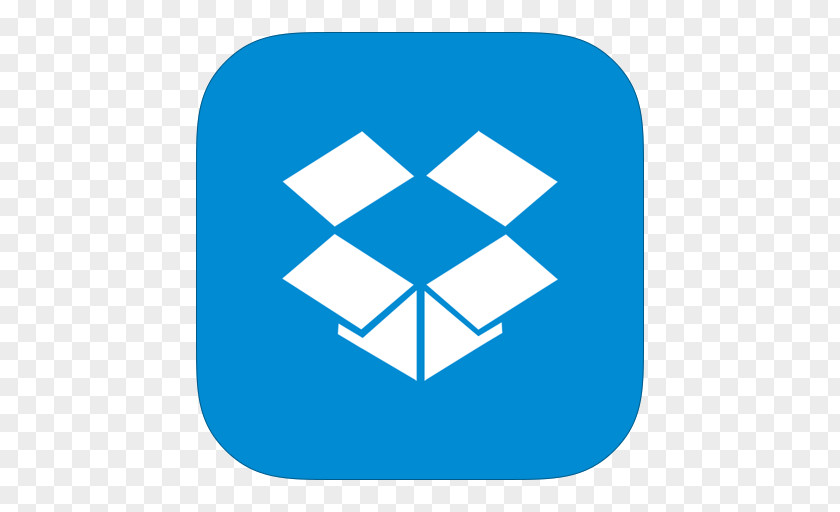 MetroUI Apps Dropbox Electric Blue Symmetry Area PNG