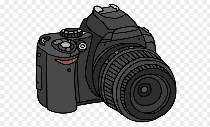 SLR Camera Simple Strokes Single-lens Reflex Drawing Photography PNG