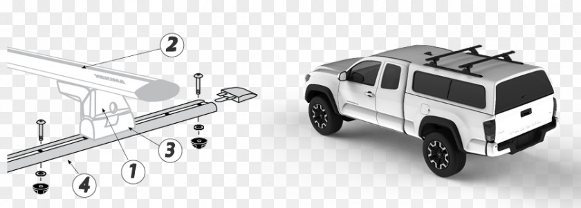 Yakima Cargo Rack Pickup Truck Honda Ridgeline Car Camper Shell Toyota Tacoma PNG