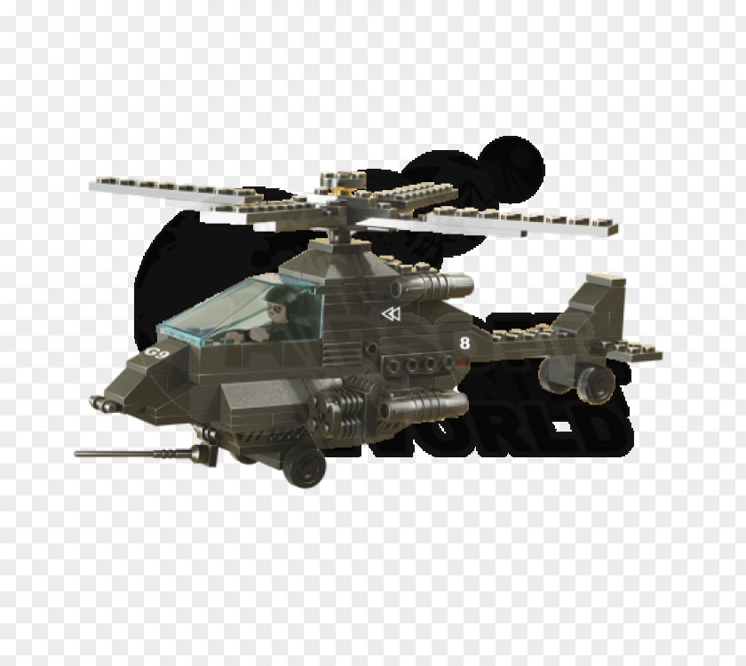 Apache Helicopter Rotor LEGO Military Toy Block PNG
