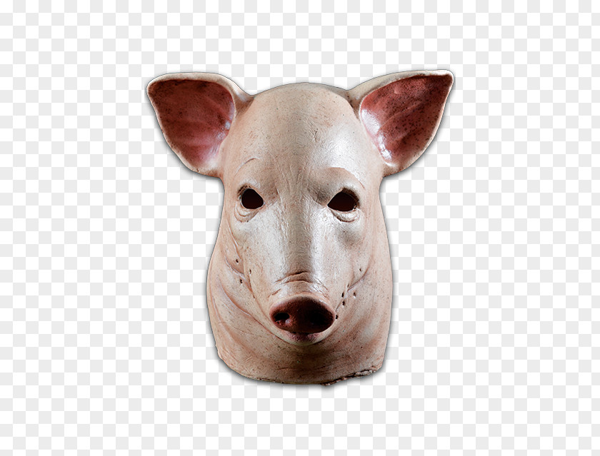 Pig Head Latex Mask Halloween Costume PNG