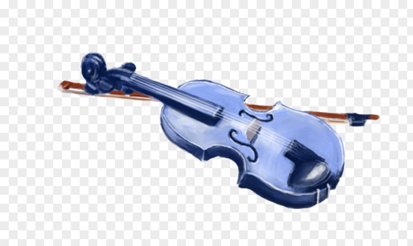 Blue Violin Musical Instrument Computer File PNG