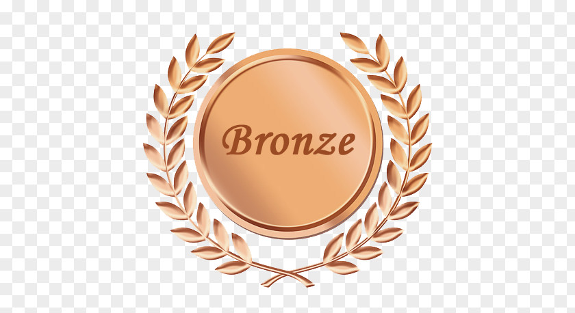 Bronze Seal Ribbon Gold Medal Award Wreath PNG