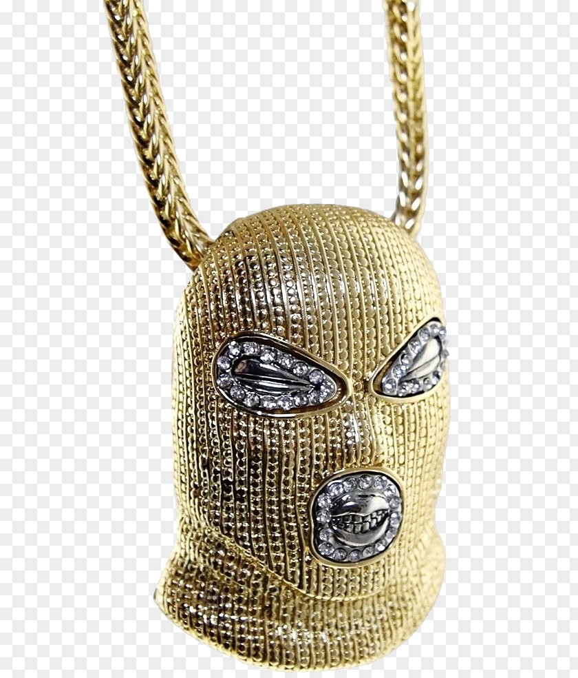 Gold Necklace Chain Pendant Mask PNG