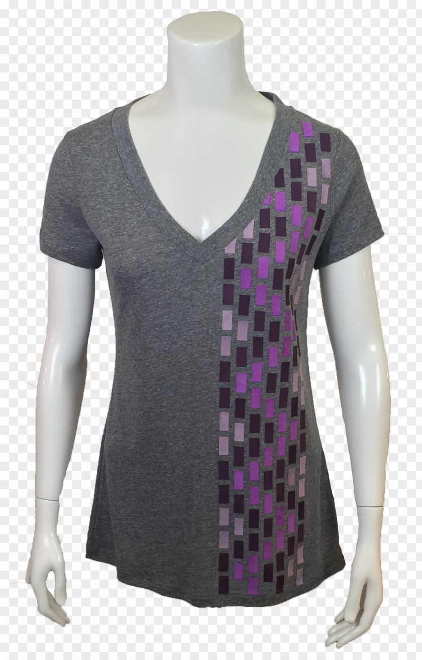 Lavender T-shirt Clothing Sleeve Black Blouse PNG