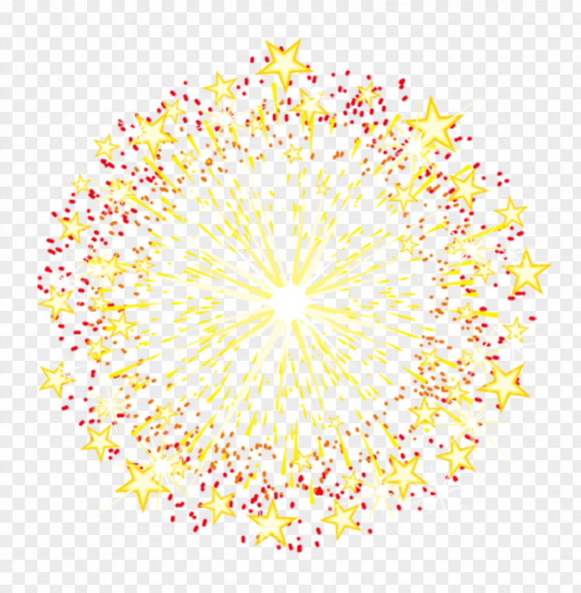 Colorful Fireworks Yellow Combustion PNG