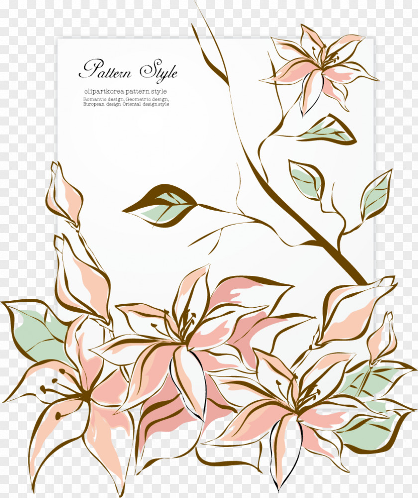 Hand Colored Flowers Flower Painting Illustration PNG