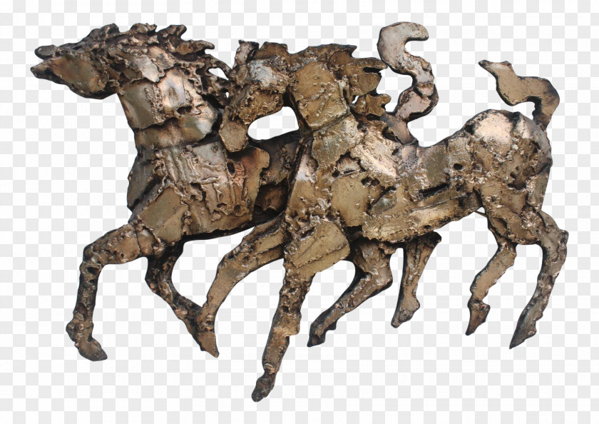 Horse Sculptures Figurines Sculpture Mustang Art Texture Brutalist Architecture PNG