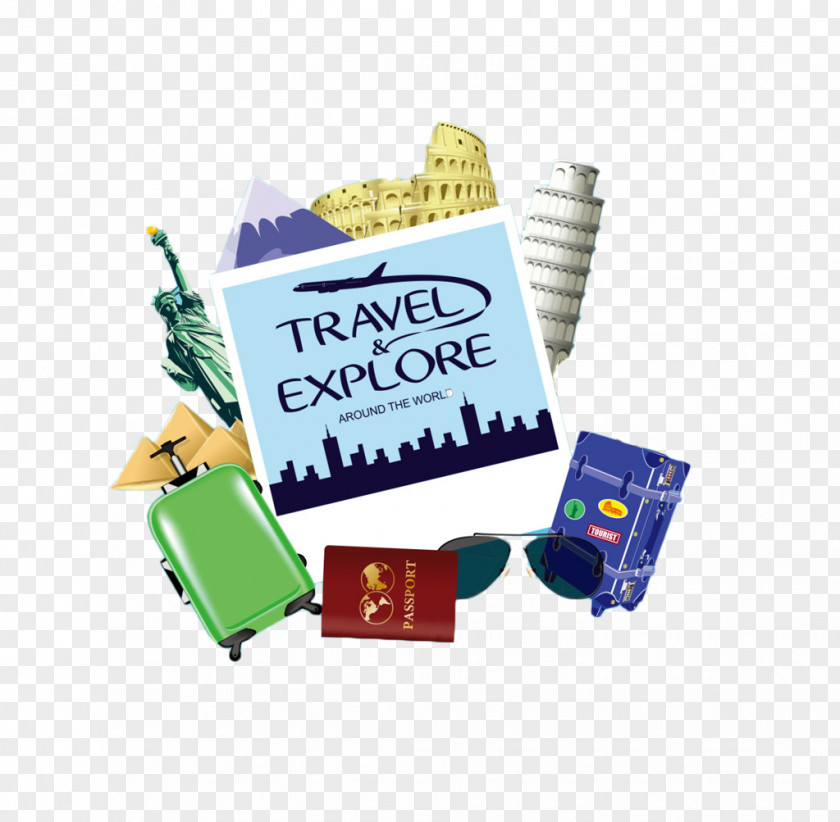 Travel Luggage Colosseum Suitcase Baggage PNG
