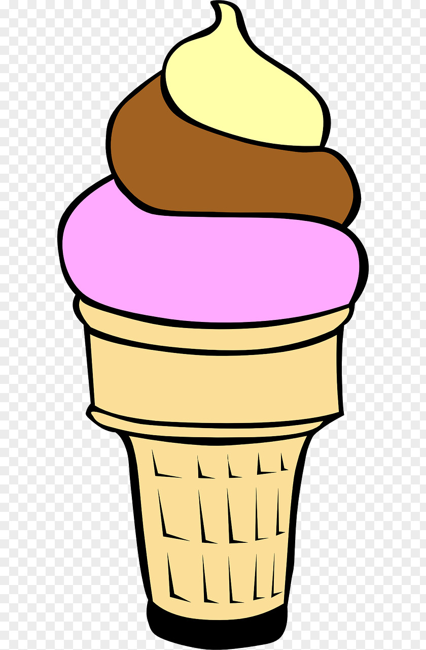 Color Ice Cream Cone Strawberry Chocolate PNG