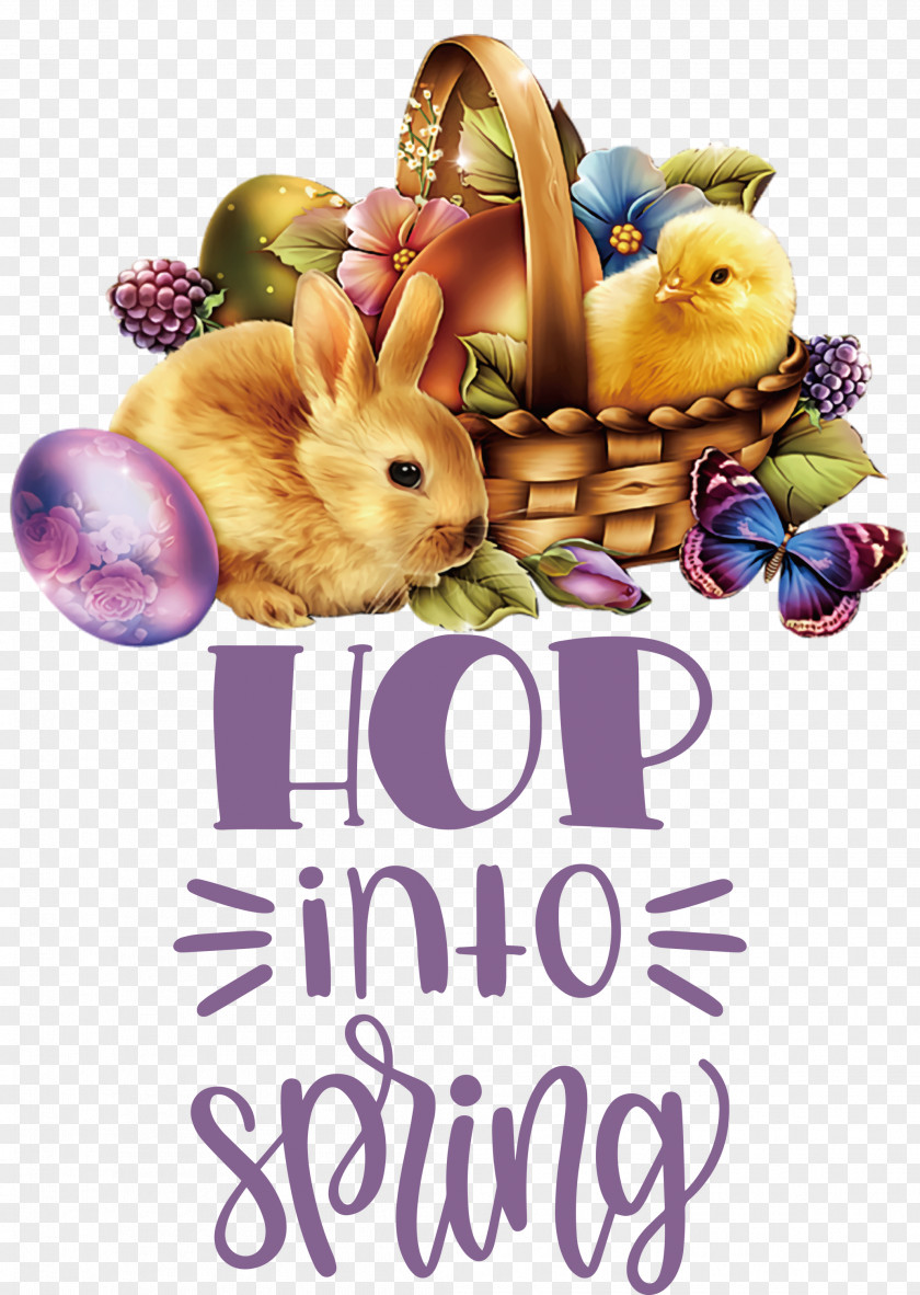 Hop Into Spring Happy Easter Day PNG