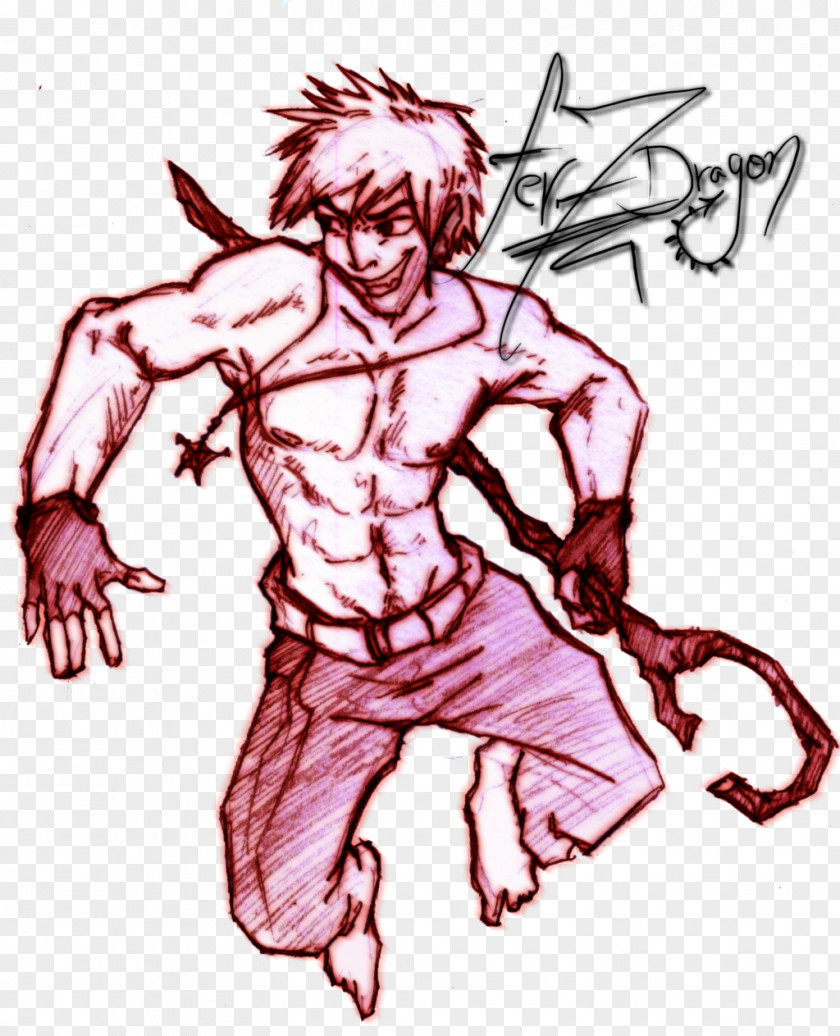 Demon Muscle Drawing Sketch PNG