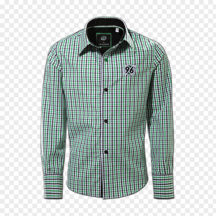 Dress Shirt Green Tartan White PNG