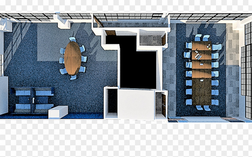 House Top View Architecture Plan PNG