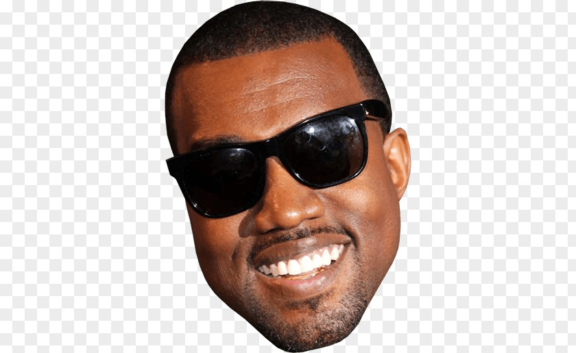 Kanye West Smiling Face PNG Face, smiling man wearing sunglasses clipart PNG